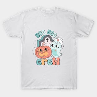 Groovy Boo Boo Crew Nurse Funny Ghost Women Halloween Nurse T-Shirt